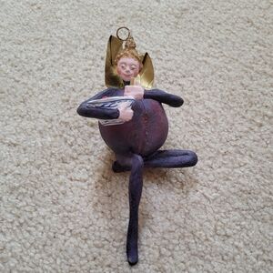 VINTAGE DEPT. 56 TUTTI FRUTTI "PLUM" FAIRY CHRISTMAS ORNAMENT